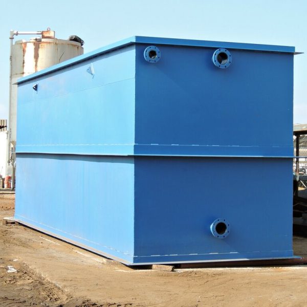 8' x 8' x 24' Rectangular Steel Waste Water Tank-0