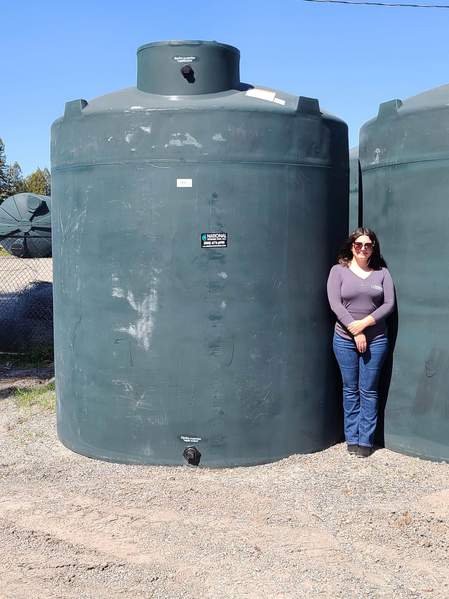3000 Gallon Plastic Water Storage Tank, Long-Term Water Storage